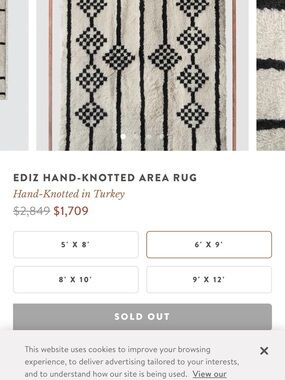 The Citizenry Black & Cream Handwoven Geometric Rug
